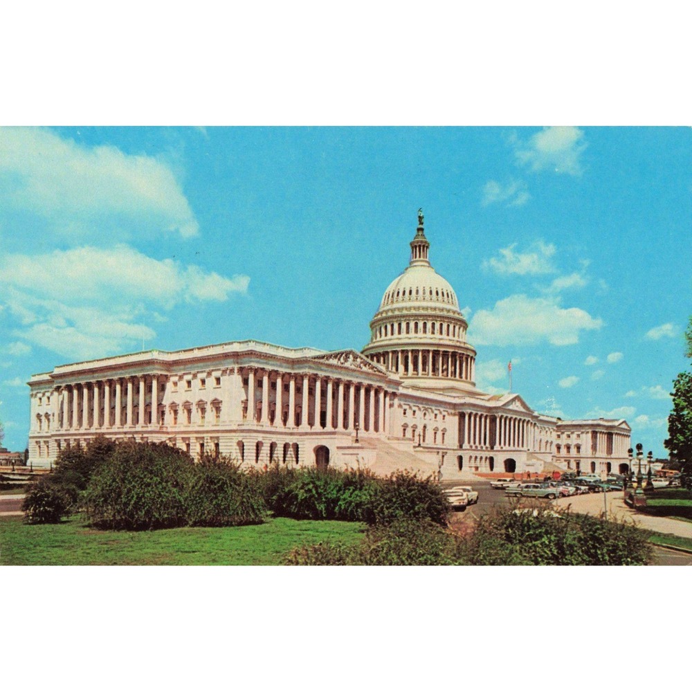 Vintage United States Capitol Washington DC Chrome Postcard PE-5 Prince Litho
